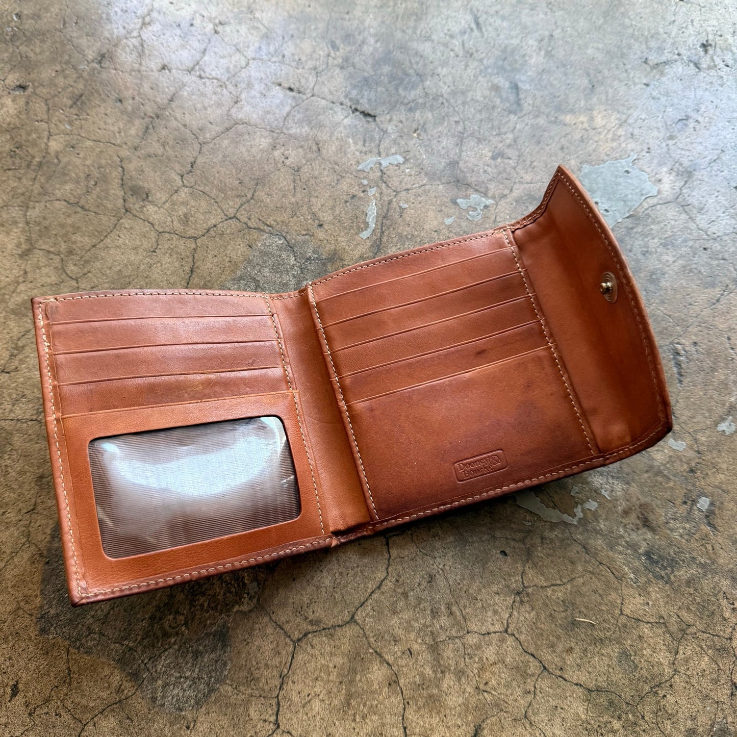 Vintage Dooney & Bourke Leather Wallet Classic Signature Monogram