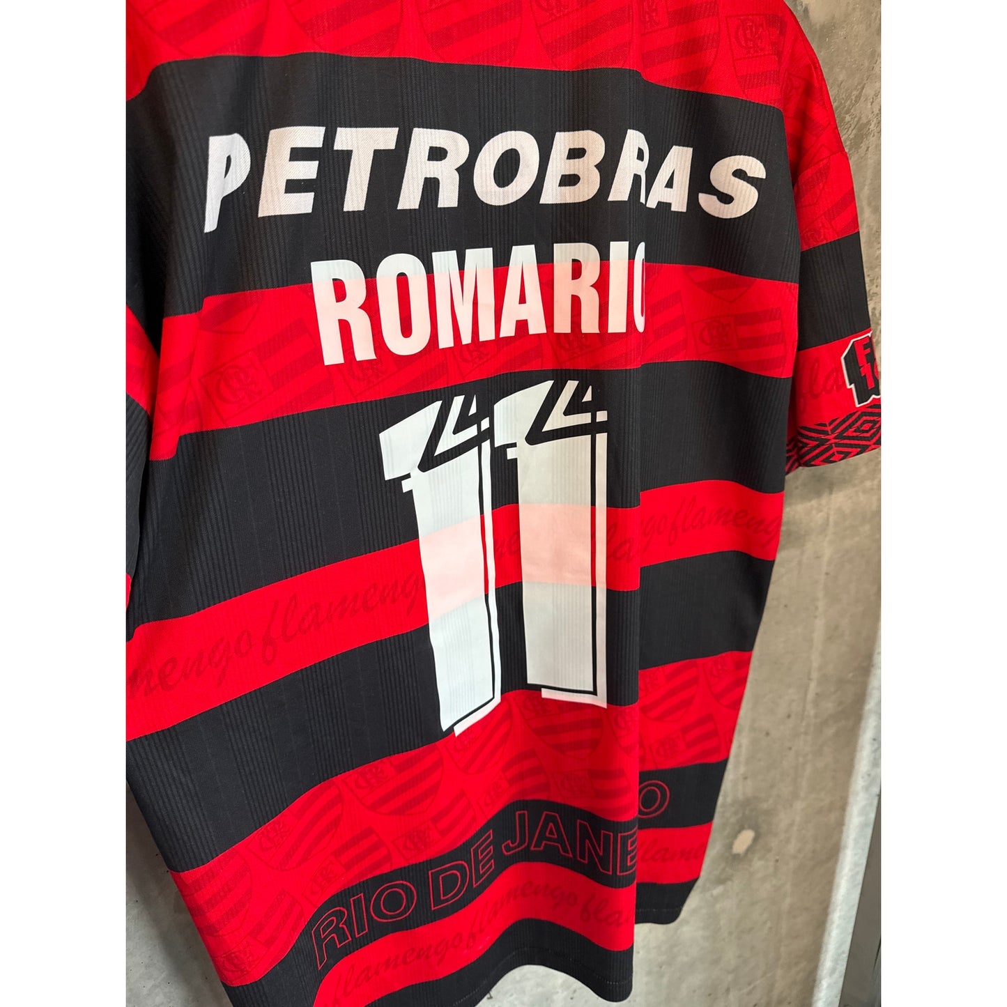 Vintage Umbro Flamengo Lubrax 11 Romario Football Brazil Soccer 90s Home Jersey