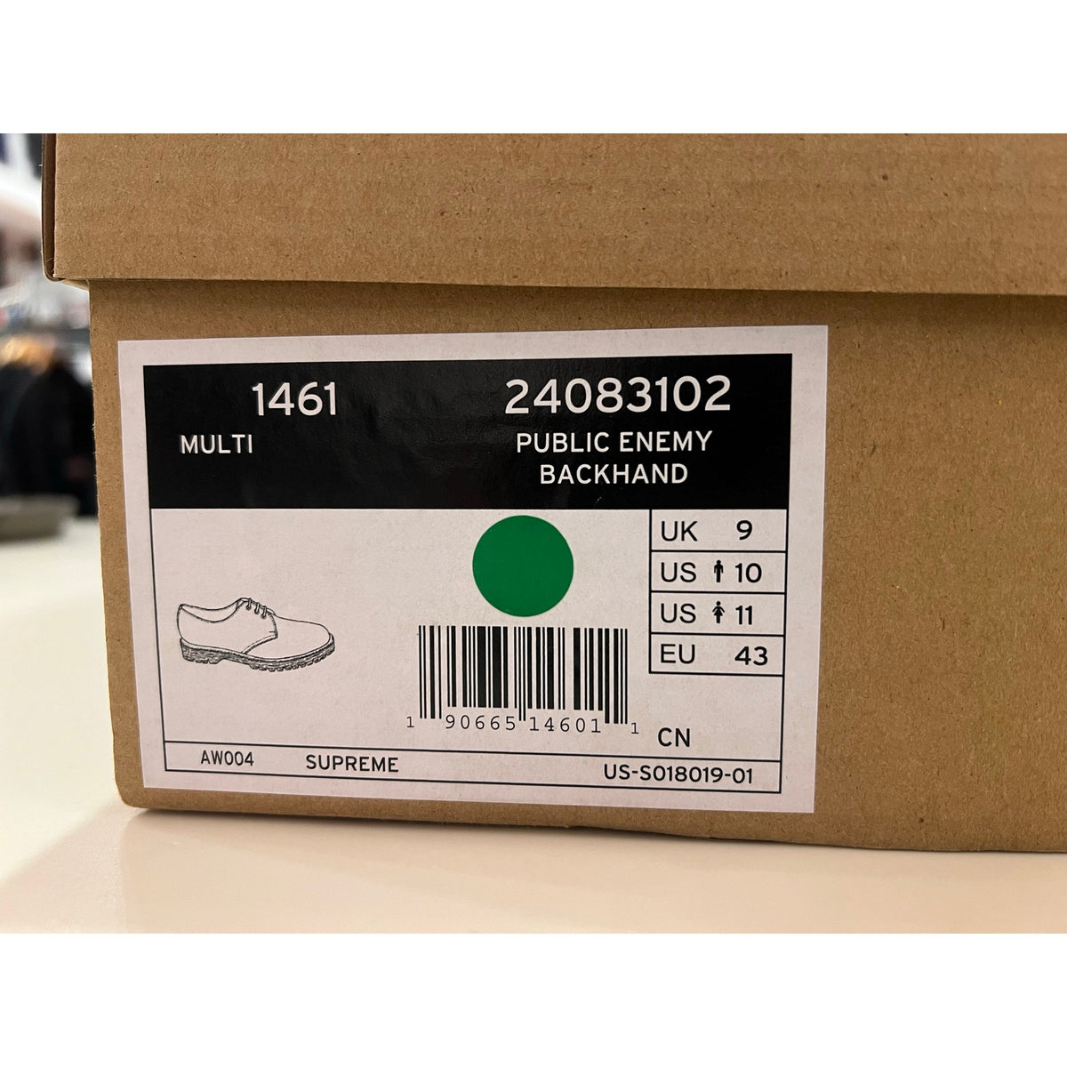 Dr. Martens 3-Eye Supreme x Undercover x Public Enemy Size 10 Deadstock