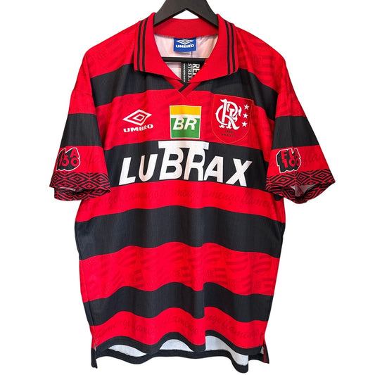 Vintage Umbro Flamengo Lubrax 11 Romario Football Brazil Soccer 90s Home Jersey