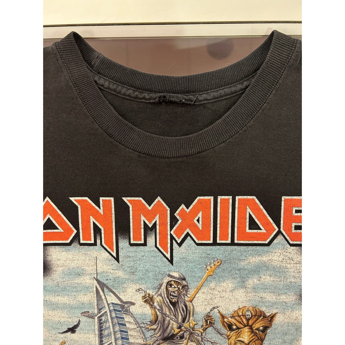 2007 Y2K Iron Maiden Dubai Matter Of Life and Death Tour Tee Size Small VTG