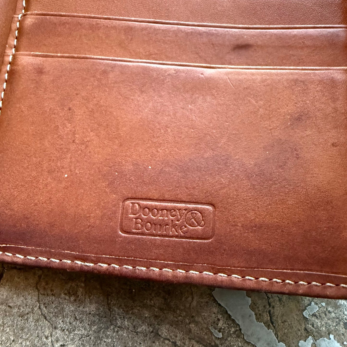 Vintage Dooney & Bourke Leather Wallet Classic Signature Monogram