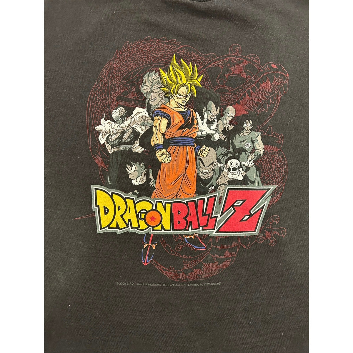 Vintage 2000's Dragon Ball Z Officially Licensed Black Shirt Size XL