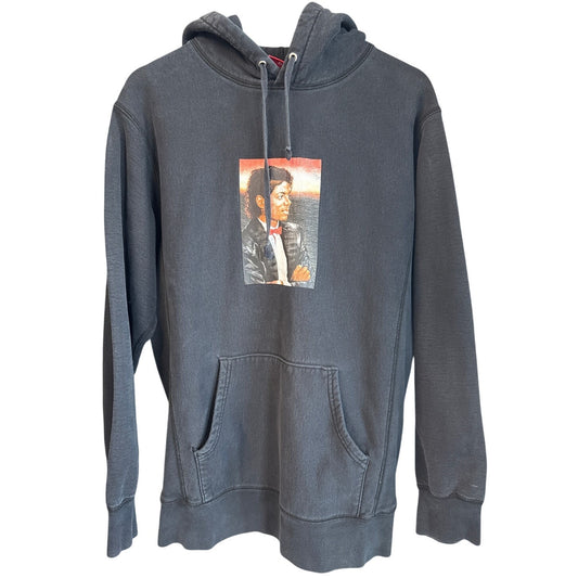 Supreme Michael Jackson Hoodie Black XL Faded Distressed