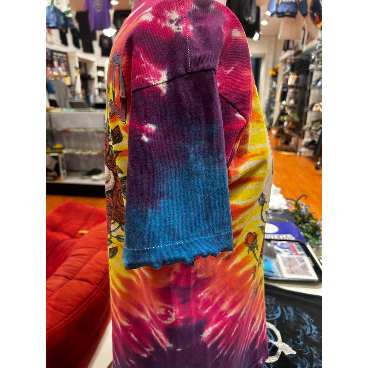 Vintage 1992 Grateful Dead Space Your Face Tie Dye Shirt Size Large