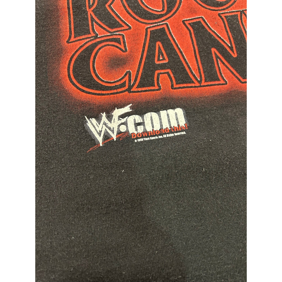 1998 Vintage The Rock Says You're a CANDY ASS WWE Black Tee Size XXL
