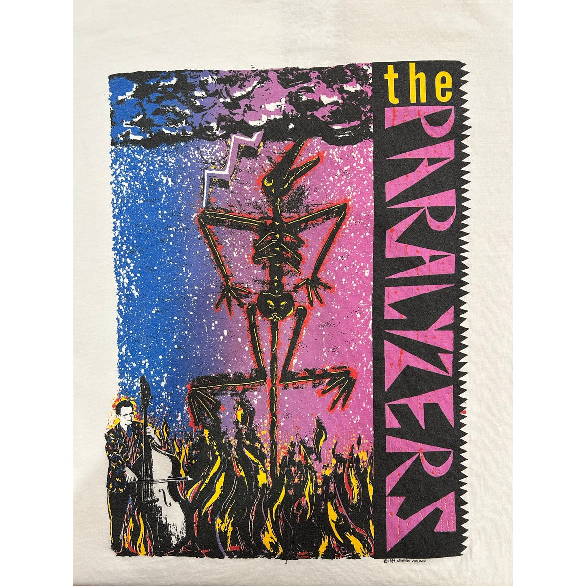1989 The Paralyzers Mad House Productions White Tee Size XL