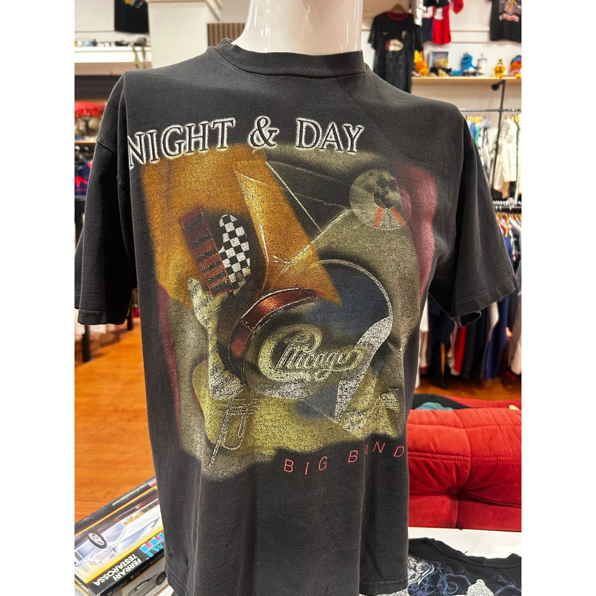 Chicago Night And Day Big Band Vintage Black Shirt Size Large