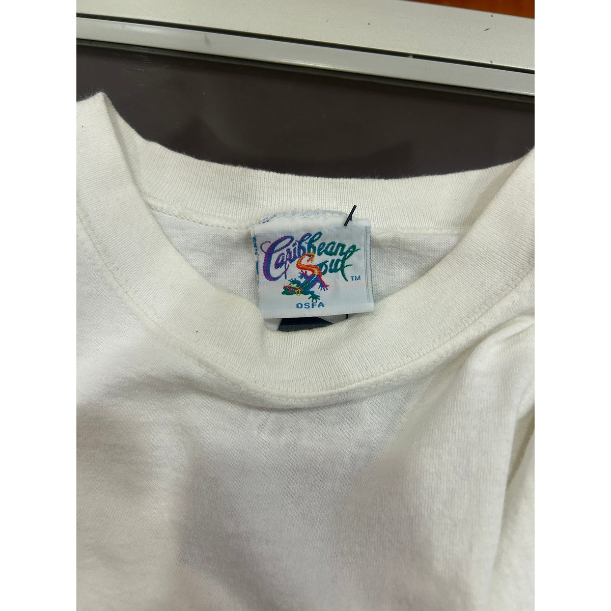 1985 Vintage Jimmy Buffet White Palm Trees Shirt Size XL