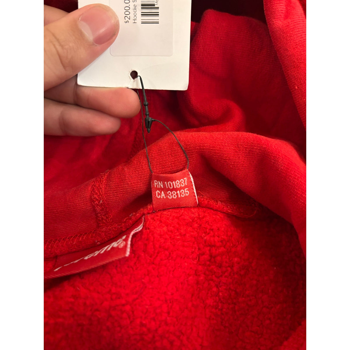 Supreme Arc Hoodie Red With Black And White Hearts Size XL