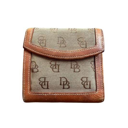 Vintage Dooney & Bourke Leather Wallet Classic Signature Monogram