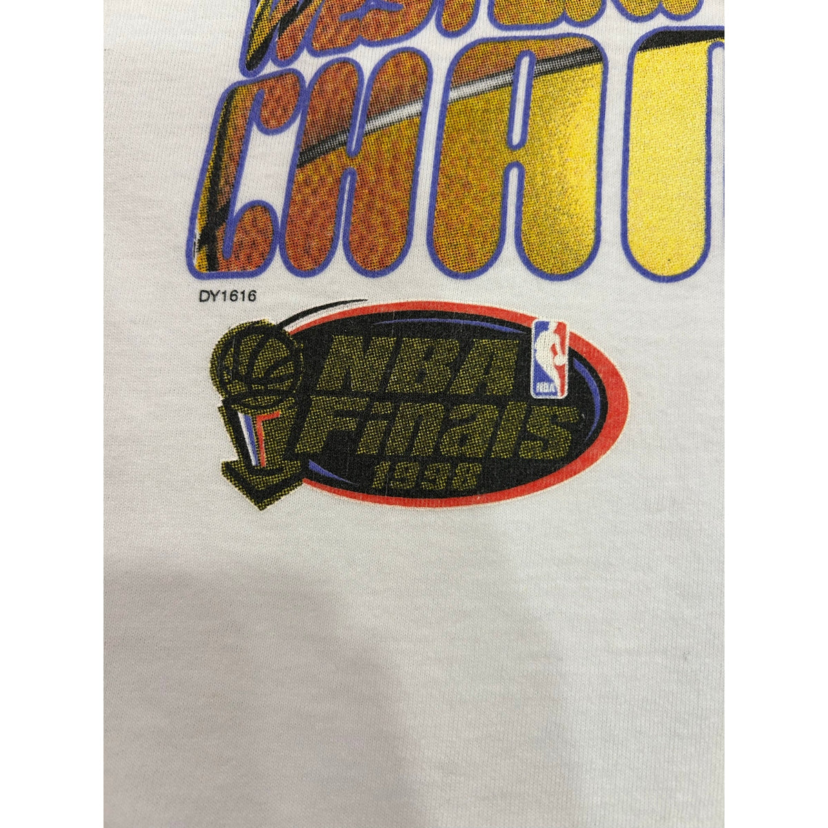 1998 Single Stitch Utah Jazz Western Conference Champions White Tee Size XL