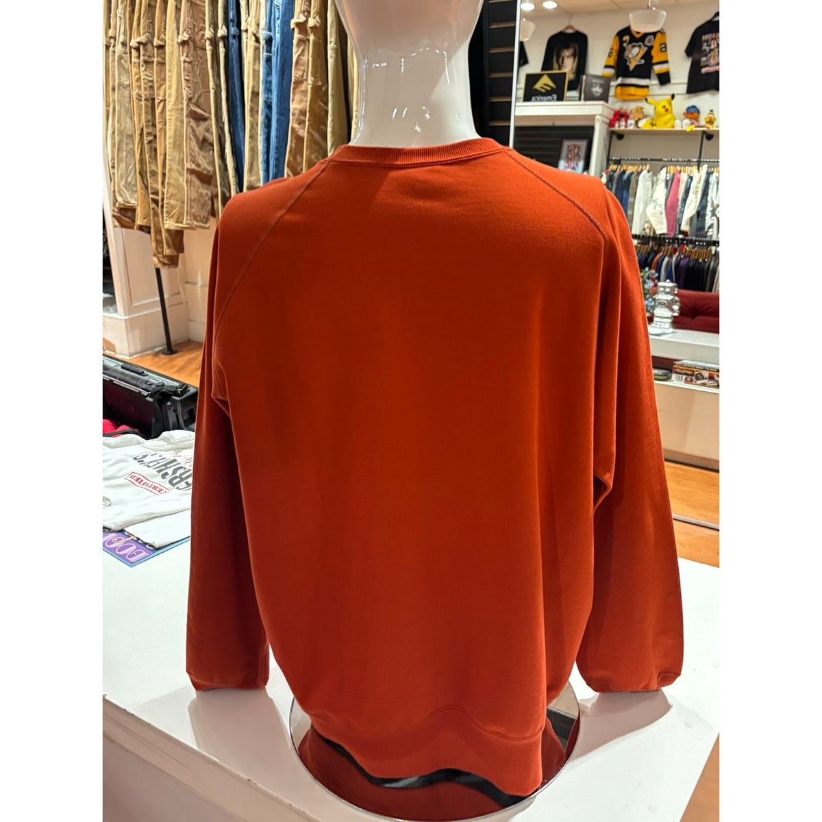 A VONTADE Raglan Sweatshirt in #7 Harvest Blood Orange Color Size XL