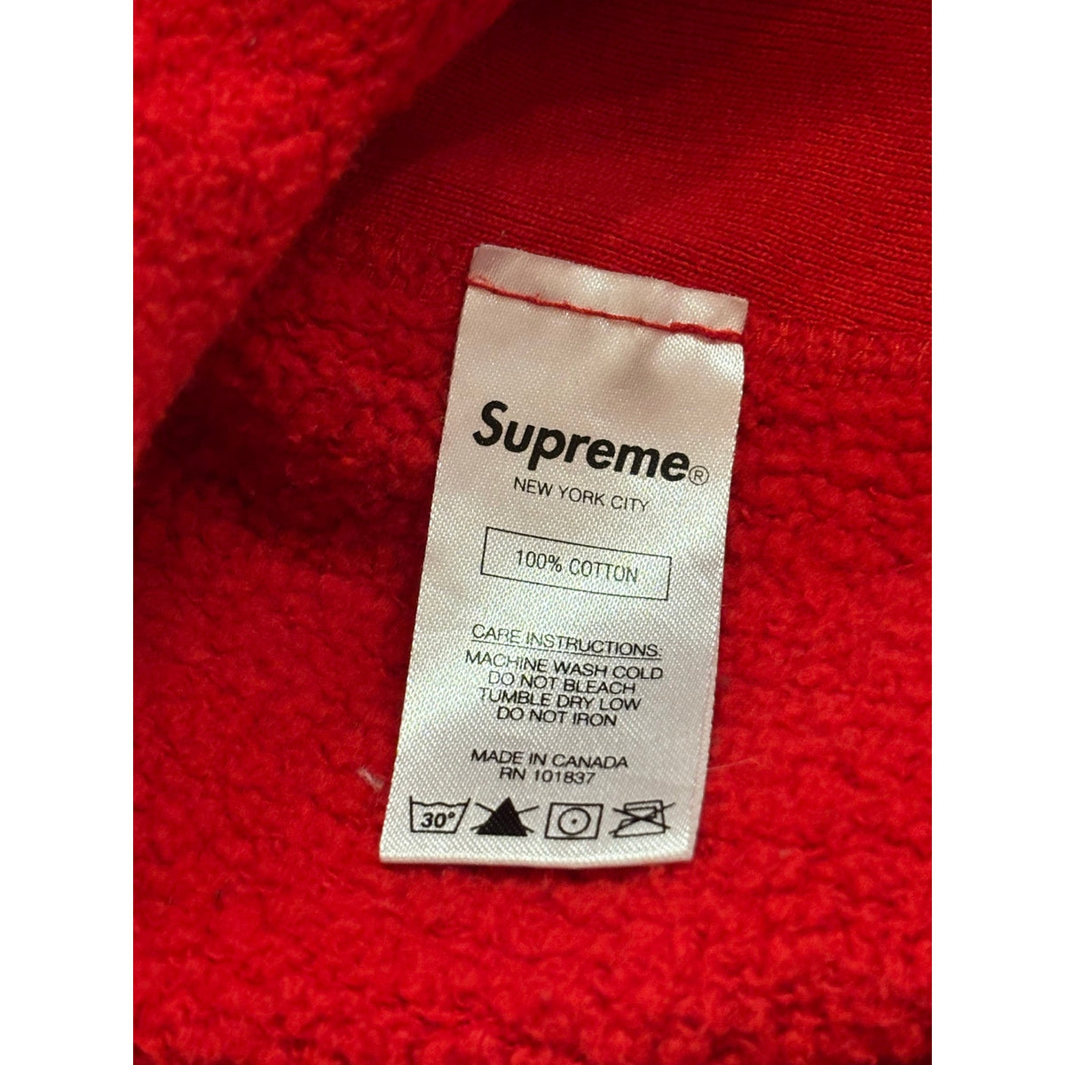Supreme Arc Hoodie Red With Black And White Hearts Size XL