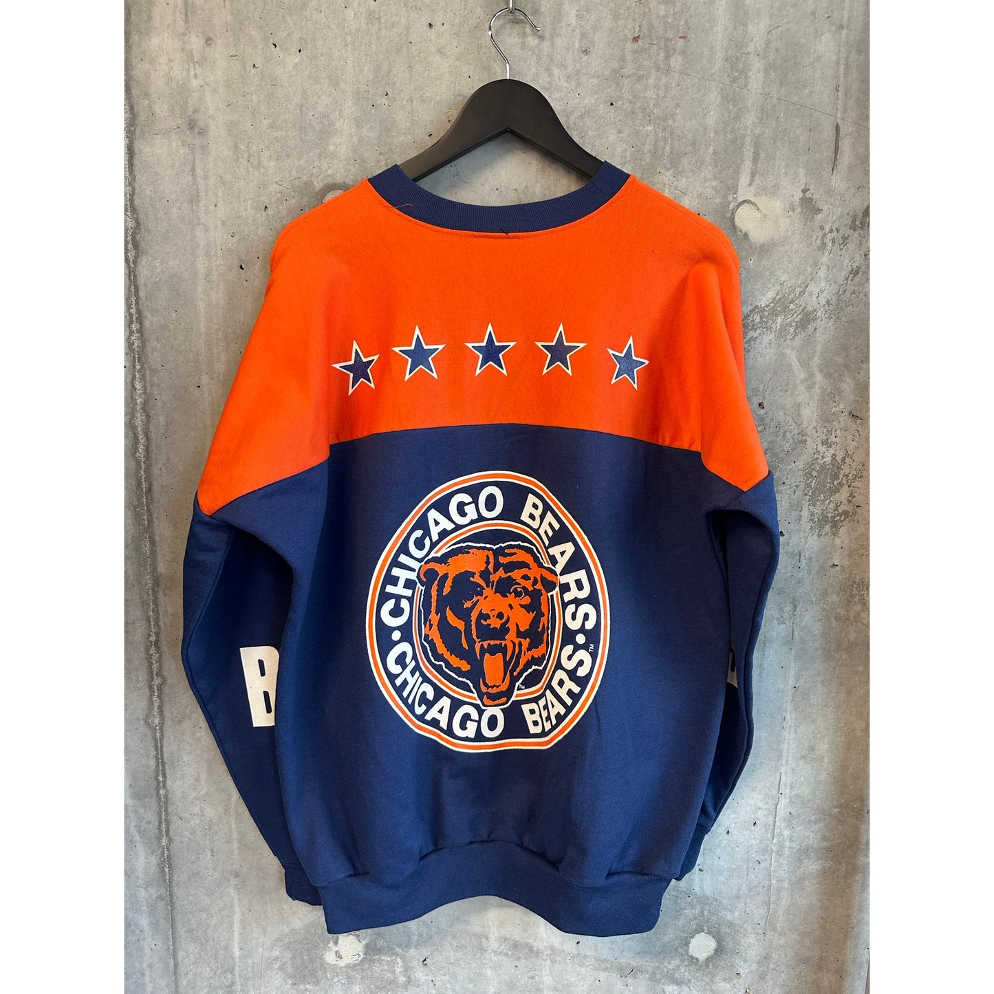 Vintage 1990s Chicago Bears Big Logo Graphic Crew Neck Sweat Shirt XL DEADSTOCK NWT