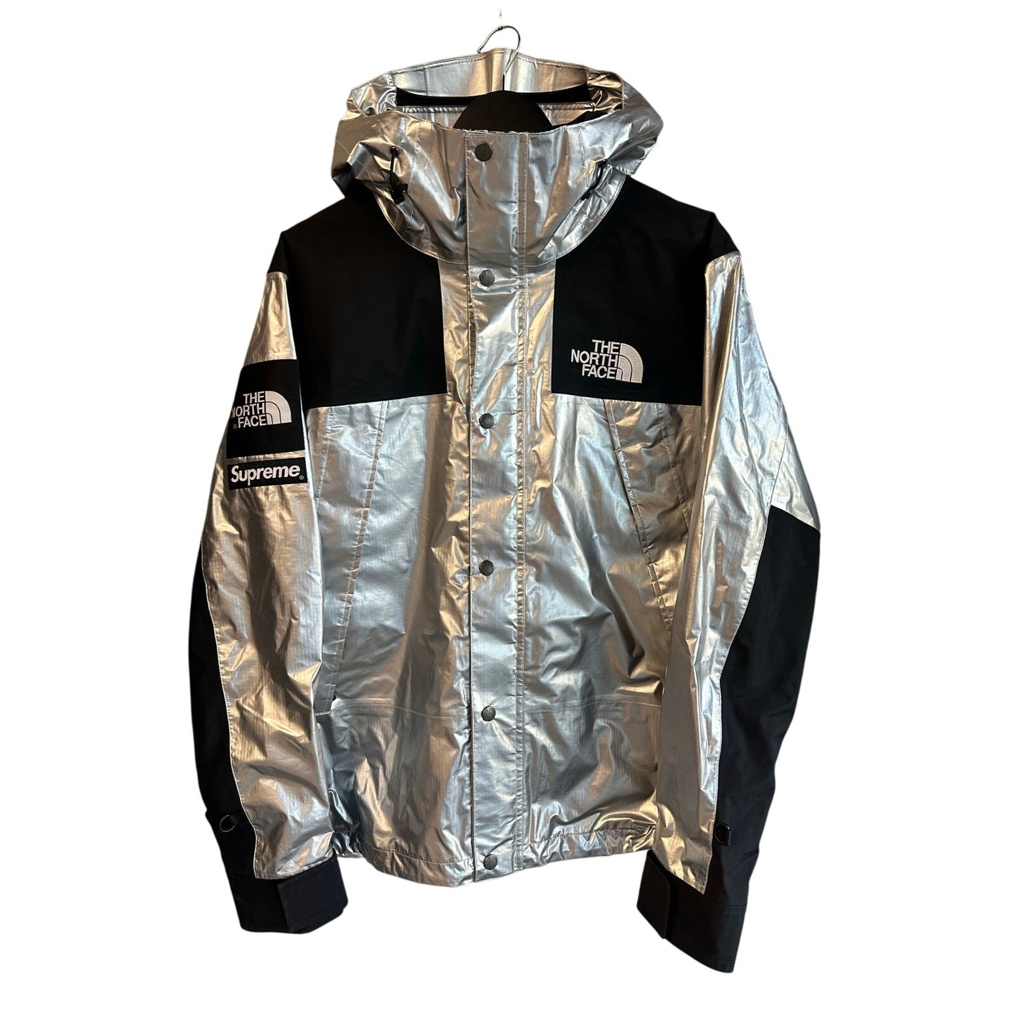 SS18 Supreme x The North Face Metallic Mountain Hooded Parka Jacket Size Medium