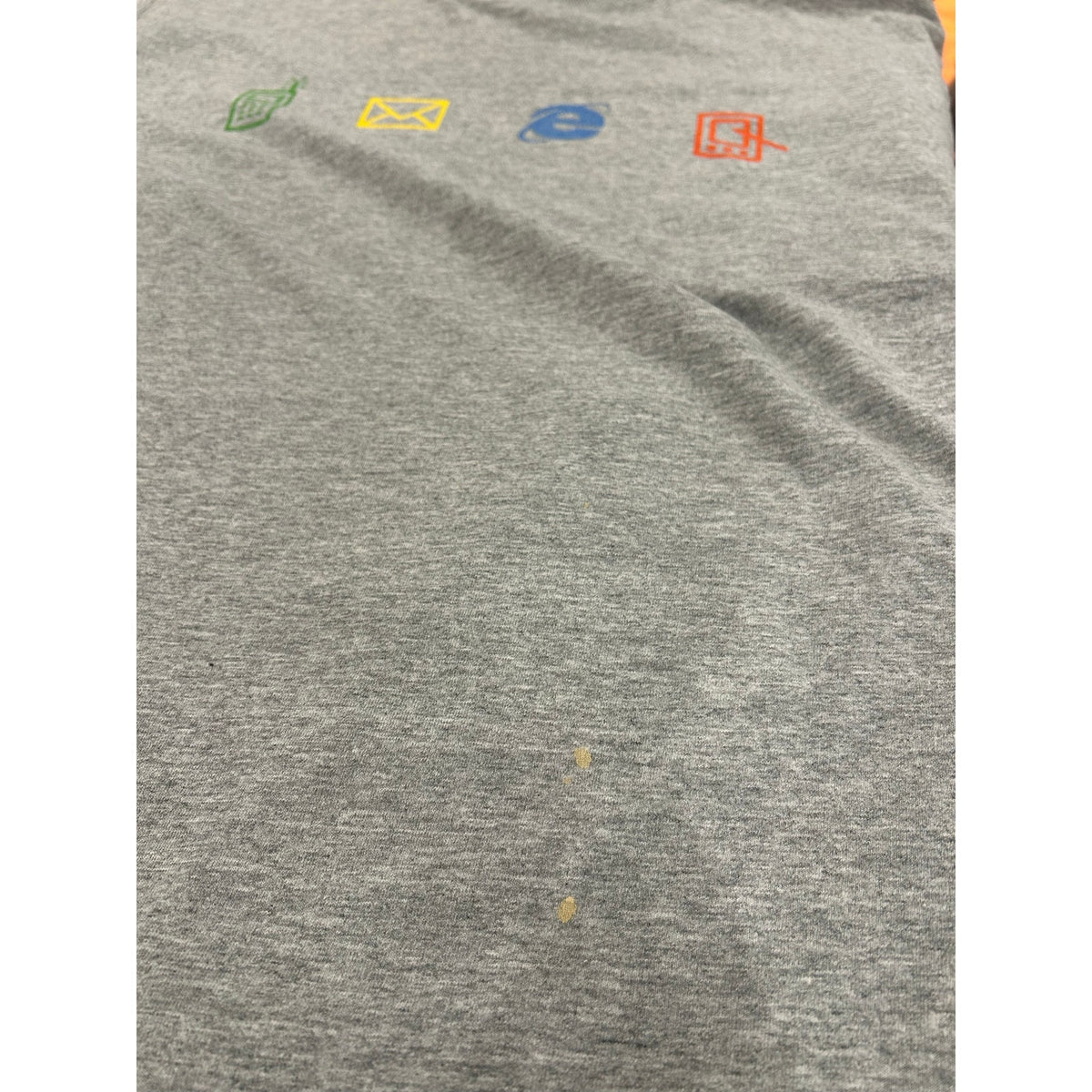 Vintage Microsoft Windows Powered Icon 2000s Gray Shirt Size XL