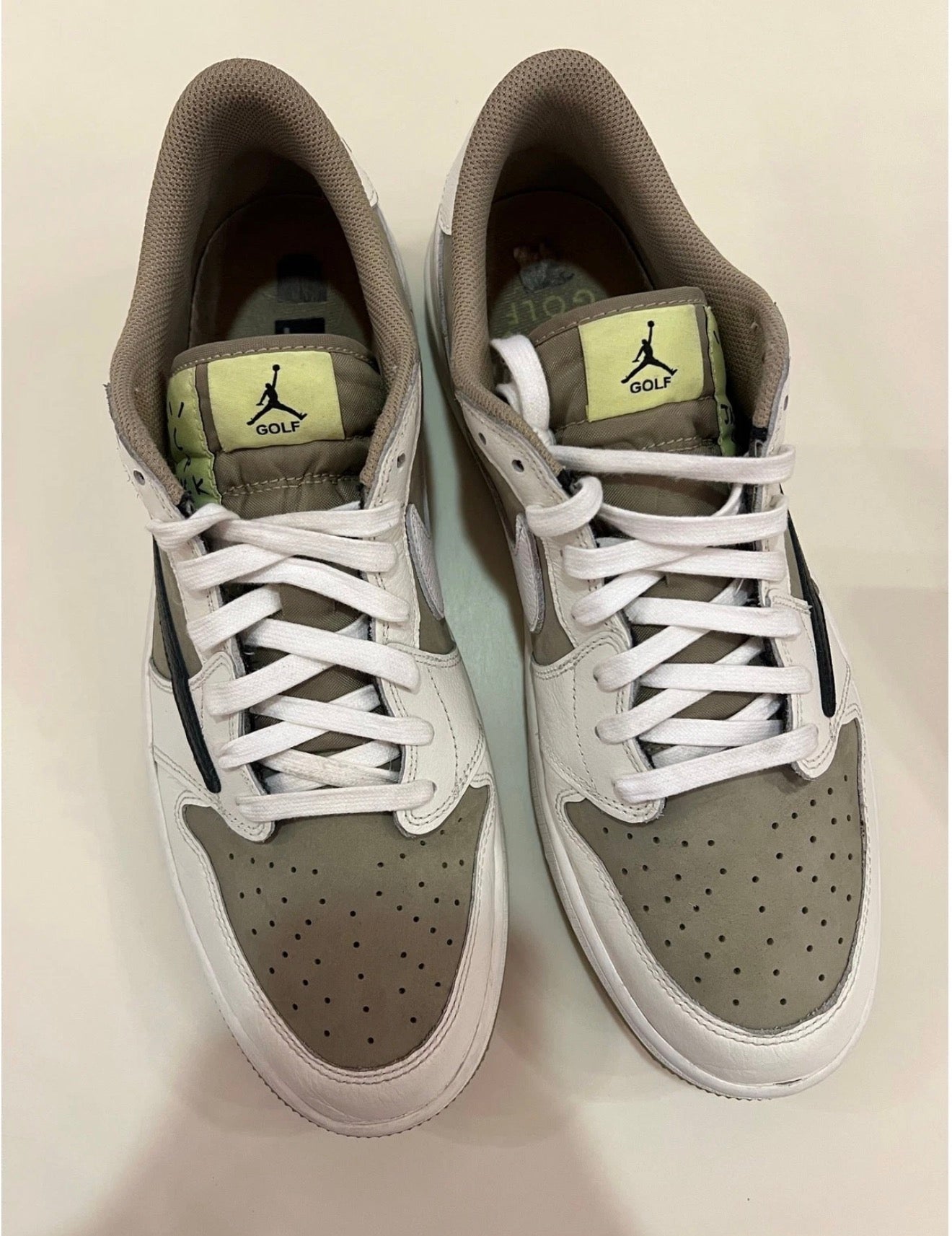 Jordan 1 Retro Low Golf Travis Scott Neutral Olive FZ3124-200 Size 13 Men's Used