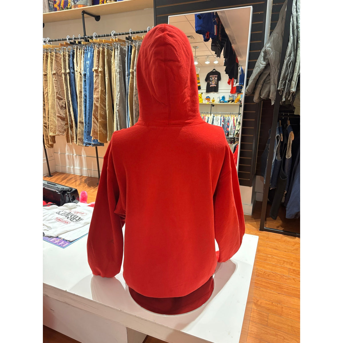 Supreme Arc Hoodie Red With Black And White Hearts Size XL