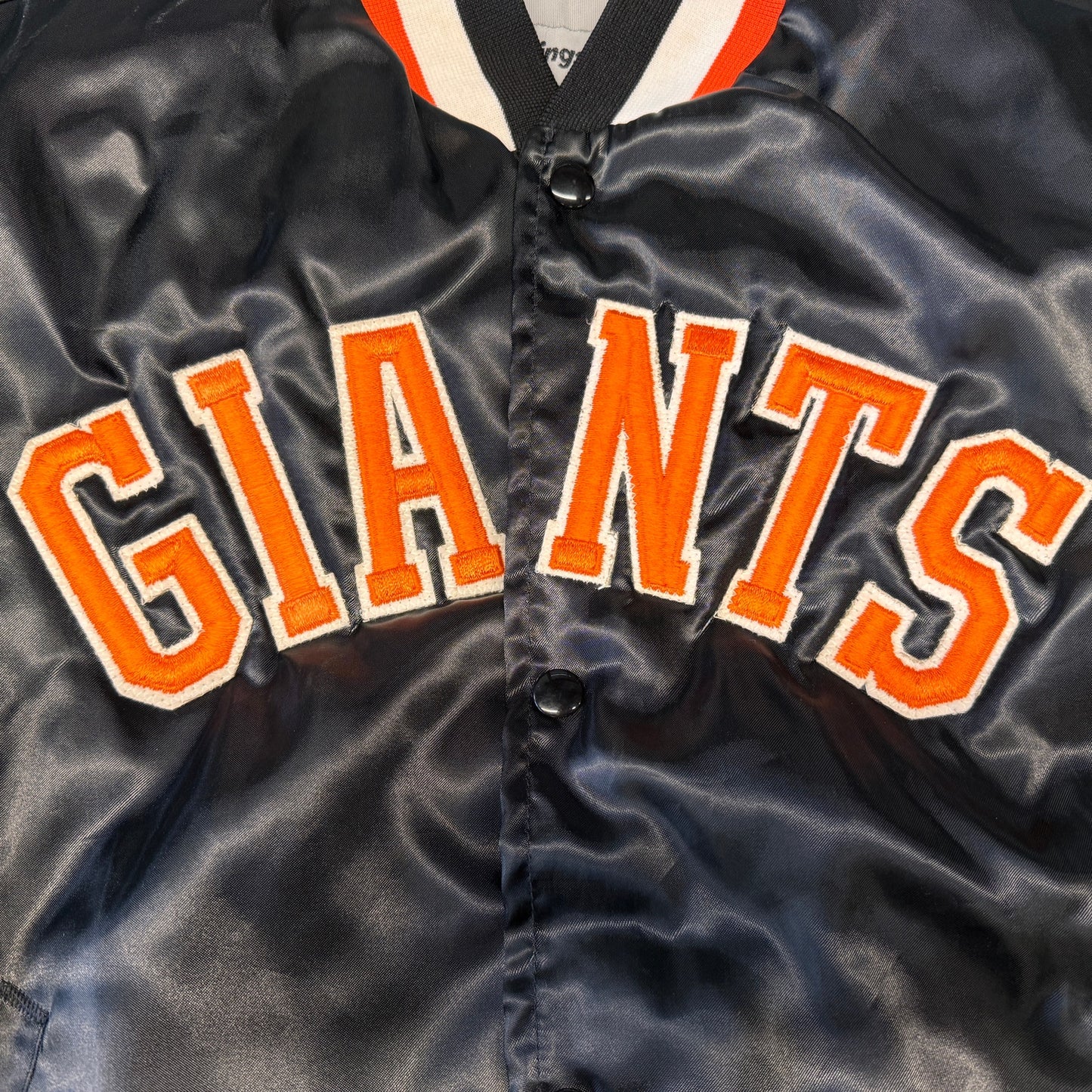 Vintage San Francisco Giants MLB Swingster Men's Button Up Jacket Size L Black