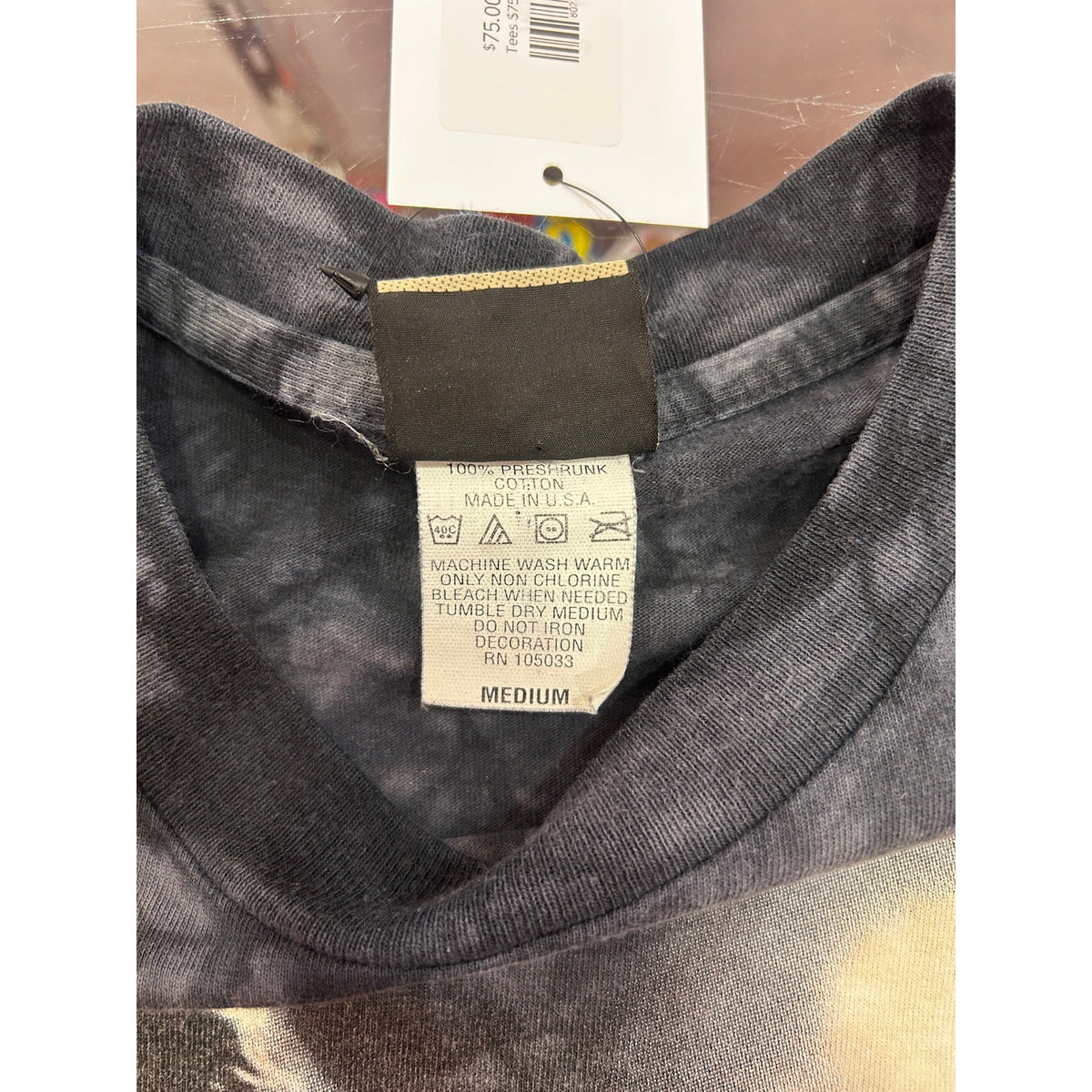 Pink Floyd David Gilmour Vintage Single Stitch Tie Dye Shirt Size Med