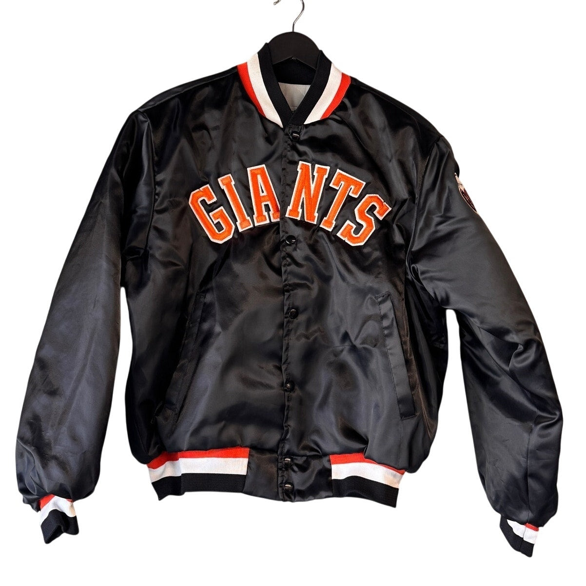 Vintage San Francisco Giants MLB Swingster Men's Button Up Jacket Size L Black