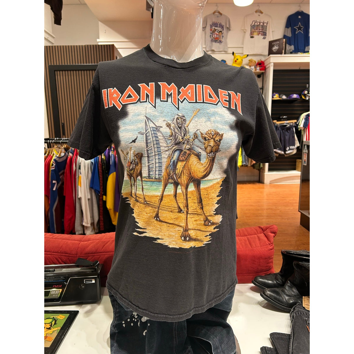 2007 Y2K Iron Maiden Dubai Matter Of Life and Death Tour Tee Size Small VTG