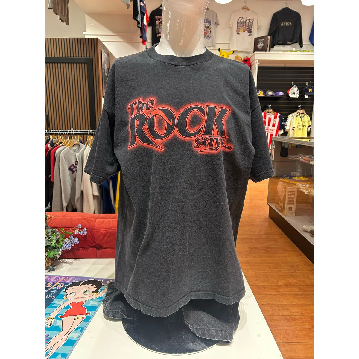 1998 Vintage The Rock Says You're a CANDY ASS WWE Black Tee Size XXL
