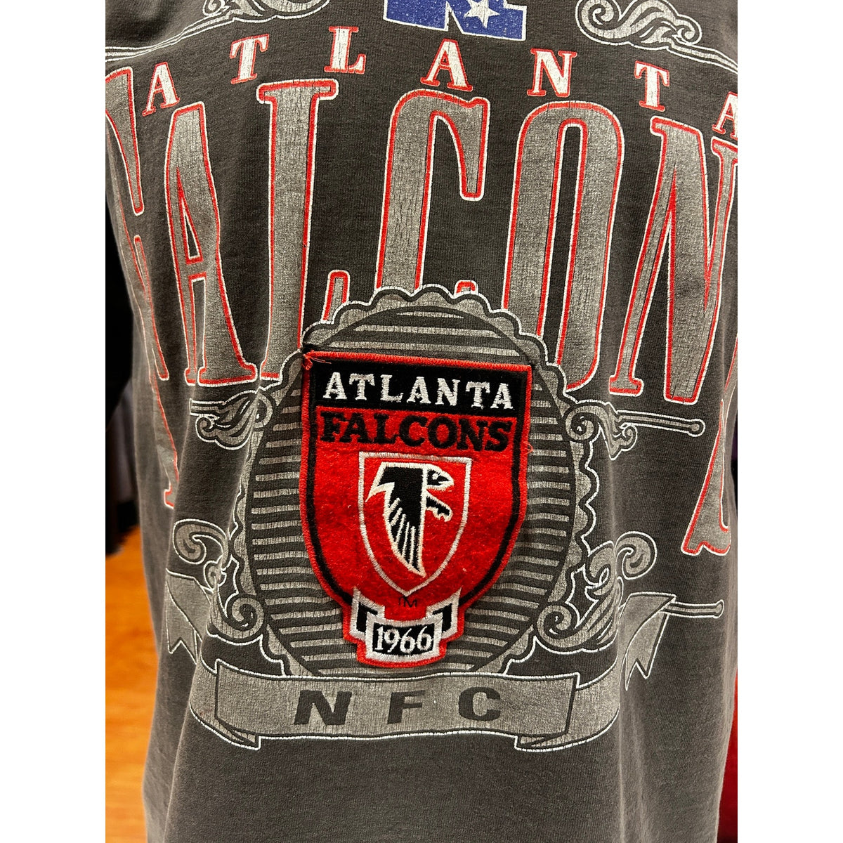 Vintage 90s Atlanta Flacons Nutmeg Mills NFL Tee Size XL