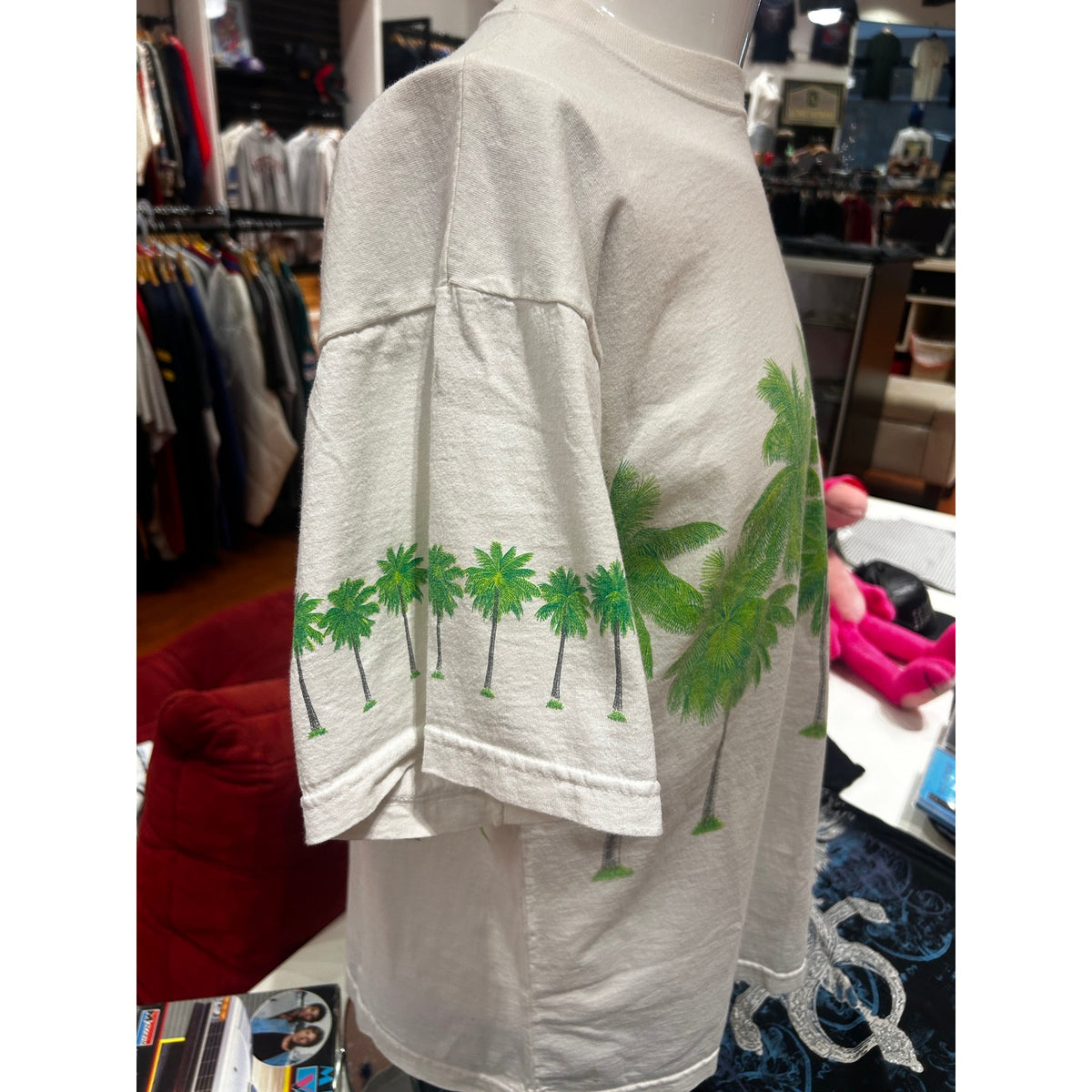 1985 Vintage Jimmy Buffet White Palm Trees Shirt Size XL